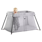 Portable Travel Crib with Carrying Bag - Light Silver