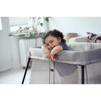 Portable Travel Crib with Carrying Bag - Light Silver