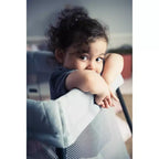 Portable Travel Crib with Carrying Bag - Light Silver