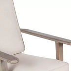 Handcrafted Mango Wood Accent Chair with Cushioned Seat and Angled Legs