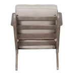 Handcrafted Mango Wood Accent Chair with Cushioned Seat and Angled Legs