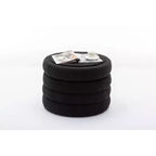 Round Storage Ottoman with Wooden Shelving