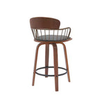 26-Inch Faux Leather Swivel Counter Height Bar Chair