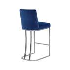 Navy Velvet Counter Stool