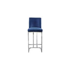 Navy Velvet Counter Stool