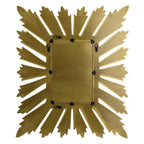 Sunburst Rectangular Wall Mirror, Gold