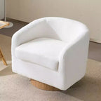 Swivel Barrel Accent Chair with Pillow Seat and Back