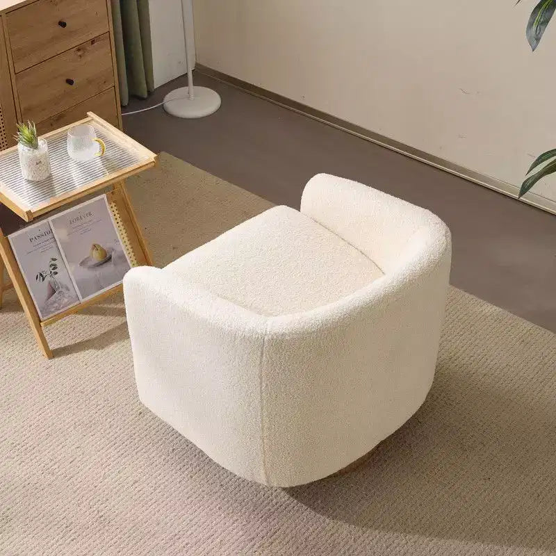 Swivel Barrel Accent Chair with Pillow Seat and Back