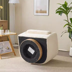 Swivel Barrel Accent Chair with Pillow Seat and Back