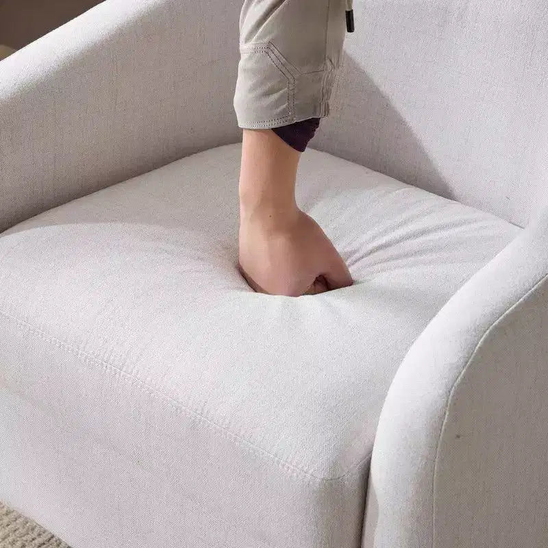 Swivel Barrel Accent Chair with Pillow Seat and Back