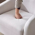 Swivel Barrel Accent Chair with Pillow Seat and Back