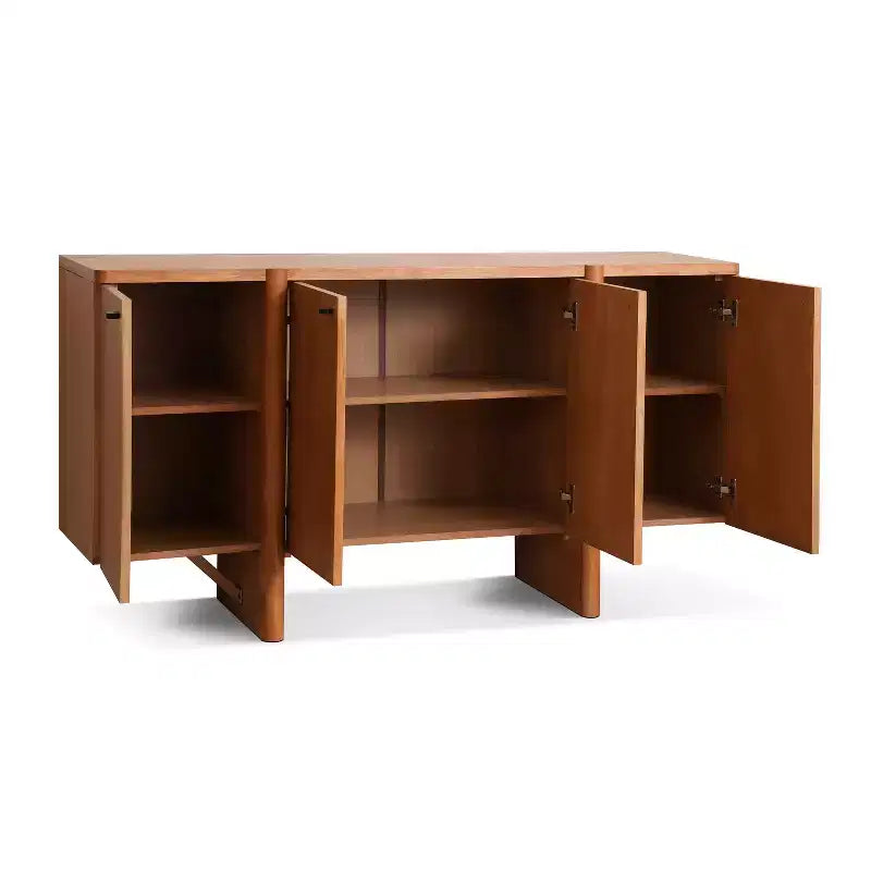 Modern Wood Storage Sideboard with Adjustable Shelves