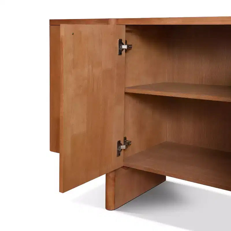 Modern Wood Storage Sideboard with Adjustable Shelves