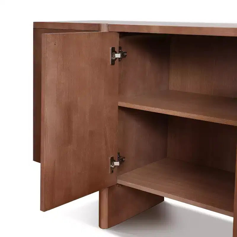 Modern Wood Storage Sideboard with Adjustable Shelves