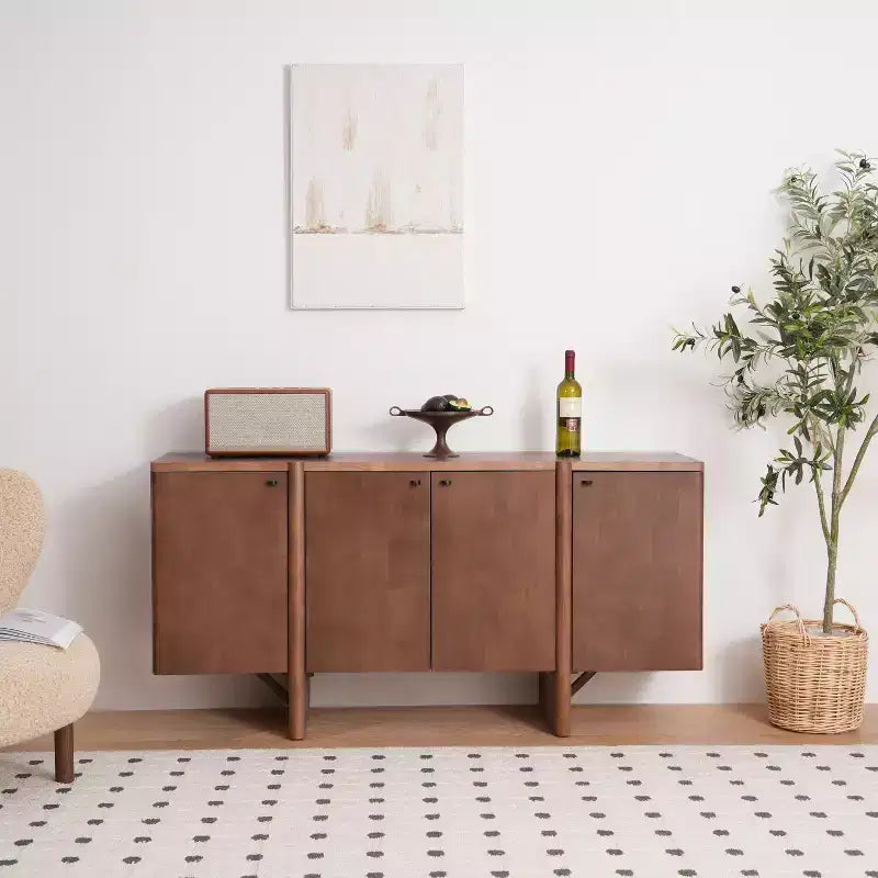 Modern Wood Storage Sideboard with Adjustable Shelves
