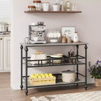 Narrow Console Table with Storage Rack