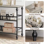 Narrow Console Table with Storage Rack