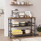 Narrow Console Table with Storage Rack