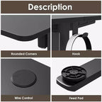 40 x 24 Electric Height Adjustable Standing Desk, Black Desktop with Splice Board