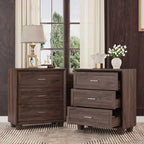 3-Drawer Nightstand with Vintage Wood Finish