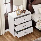3-Drawer Nightstand with Vintage Wood Finish