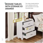 3-Drawer Nightstand with Vintage Wood Finish