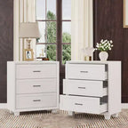 3-Drawer Nightstand with Vintage Wood Finish