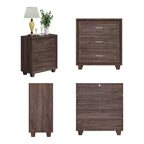 3-Drawer Nightstand with Vintage Wood Finish