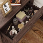 3-Drawer Nightstand with Vintage Wood Finish