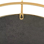 Round Wire Framed Wall Mirror, Gold