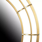 Round Wire Framed Wall Mirror, Gold