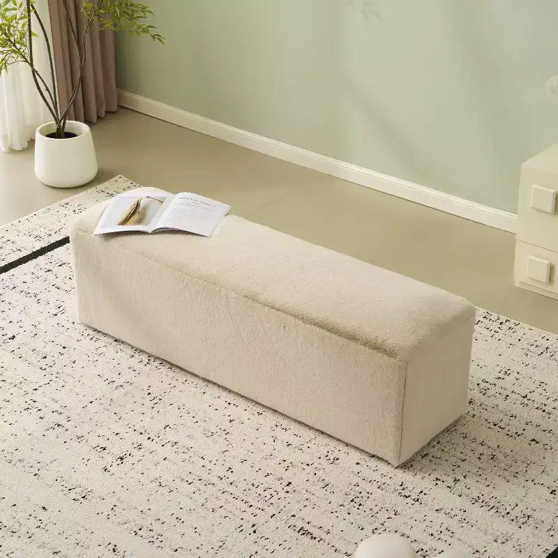 Modern Upholstered Long Ottoman Bench