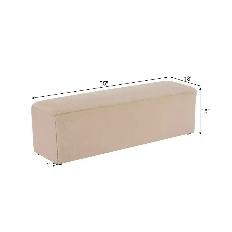 Modern Upholstered Long Ottoman Bench