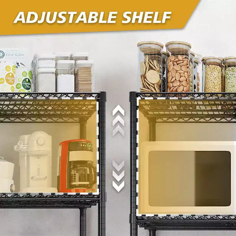 Heavy Duty Steel Wire Shelving Unit with Wheels – 4 Tiers, 2500 lbs Capacity