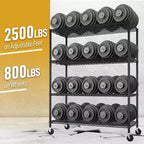 Heavy Duty Steel Wire Shelving Unit with Wheels – 4 Tiers, 2500 lbs Capacity