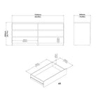 6-Drawer Double Dresser, Black Wood Grain