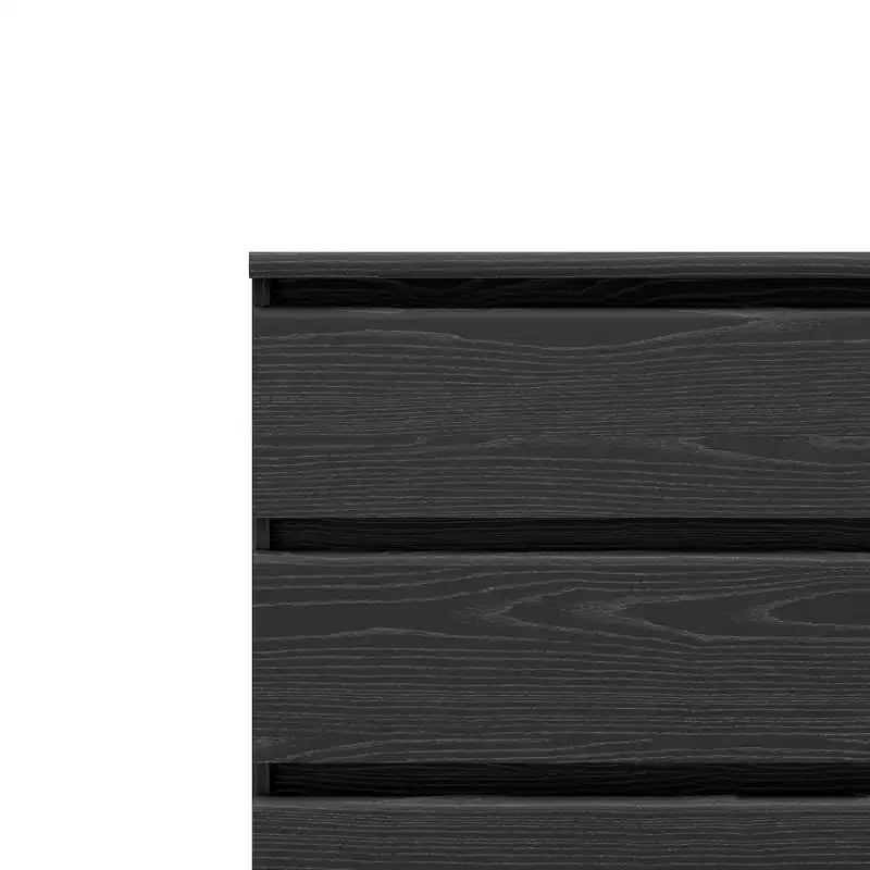 6-Drawer Double Dresser, Black Wood Grain