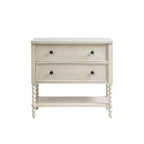 Farmhouse Solid Wood 2-Drawer Accent Chest with Shelf