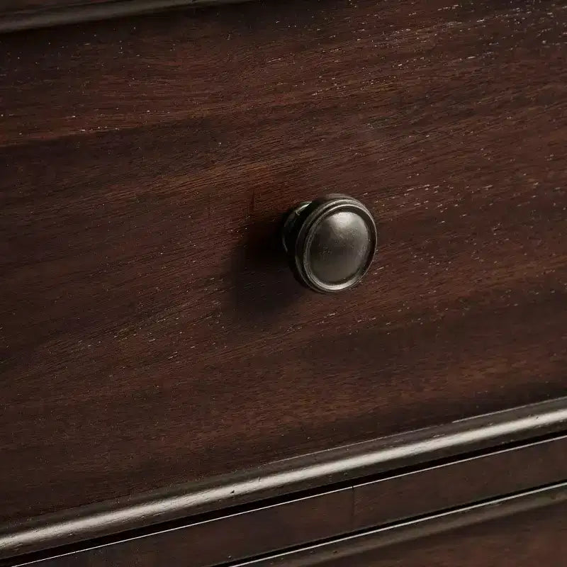 Farmhouse Solid Wood 2-Drawer Accent Chest with Shelf