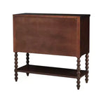 Farmhouse Solid Wood 2-Drawer Accent Chest with Shelf