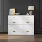 8/9-Drawer Dresser with Gold Handles – Wide Bedroom Storage Chest