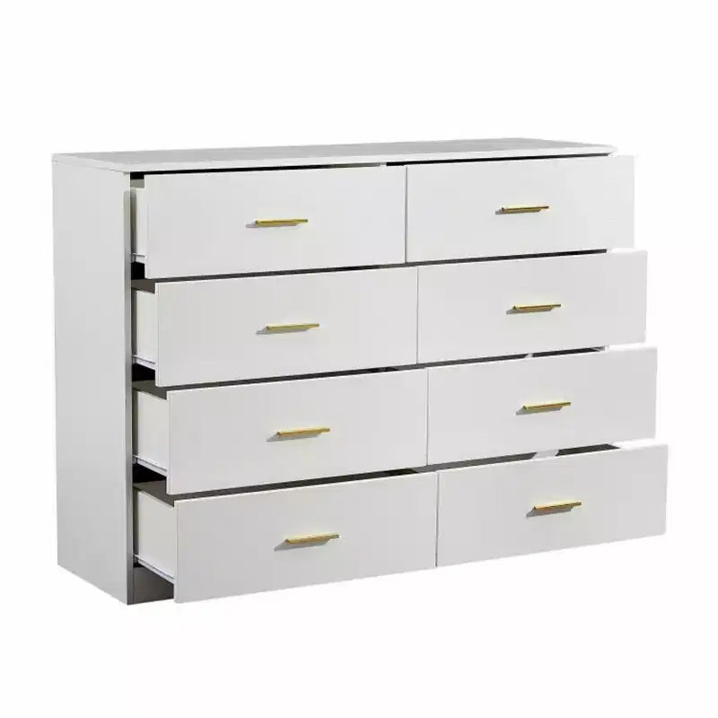 8/9-Drawer Dresser with Gold Handles – Wide Bedroom Storage Chest