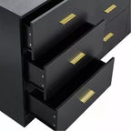 8/9-Drawer Dresser with Gold Handles – Wide Bedroom Storage Chest