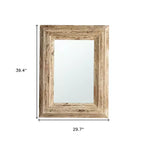 39" Natural Distressed Wood Framed Accent Mirror
