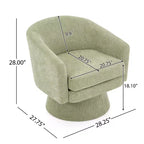 Contemporary 360 Swivel Chenille Upholstered Accent Chair with Cushion