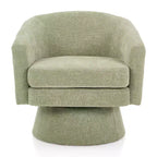 Contemporary 360 Swivel Chenille Upholstered Accent Chair with Cushion