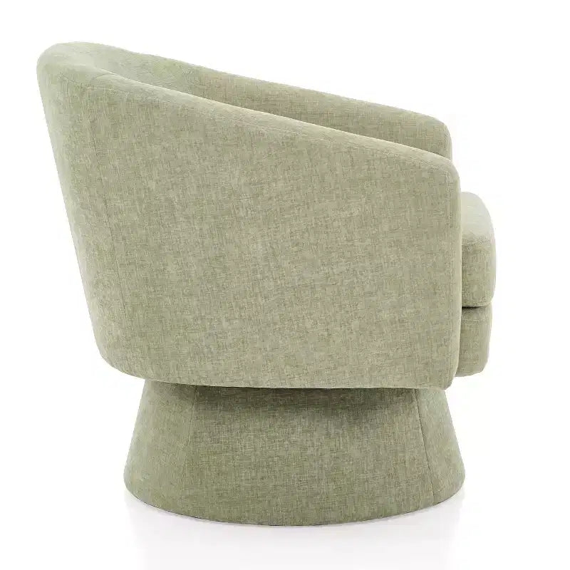 Contemporary 360 Swivel Chenille Upholstered Accent Chair with Cushion
