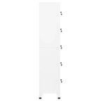 5-Door Steel Locker Cabinet with Lockable Compartments – White