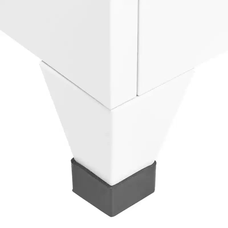 5-Door Steel Locker Cabinet with Lockable Compartments – White