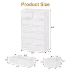 7-Drawer Dresser with Large Storage – Wooden Chest of Drawers for Bedroom, Living Room and Nursery